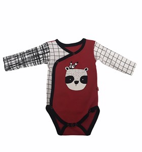 Baby Cool Body 2li Kruvaze Wild Panda Kırmızı